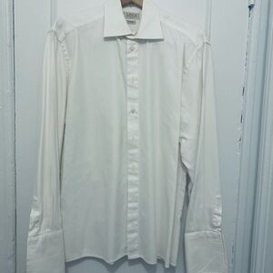 Classic Men's White Dress Shirt by